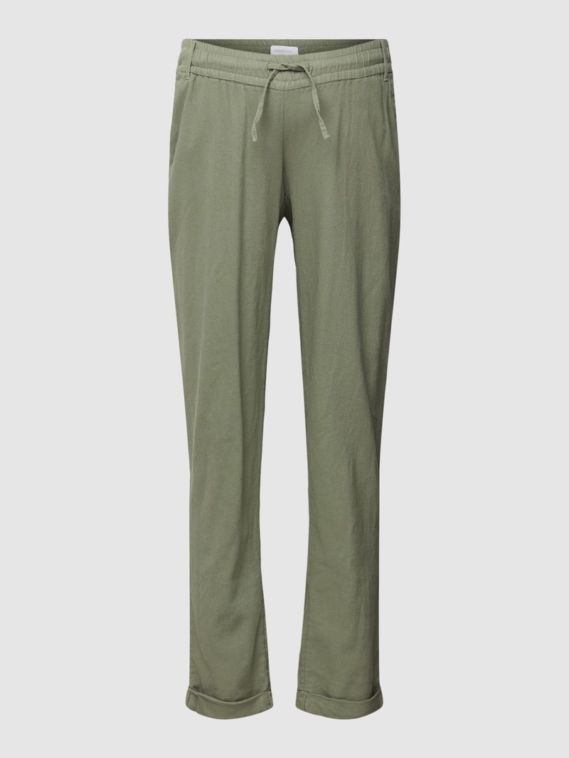 Umstands-Stoffhose mit elastischem Bund Modell 'BEACH' in khaki