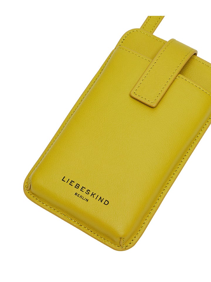 LIEBESKIND BERLIN Leder-Handytasche in Gelb - (B)10 x (H)18 x (T)2,5 cm günstig kaufen onesize