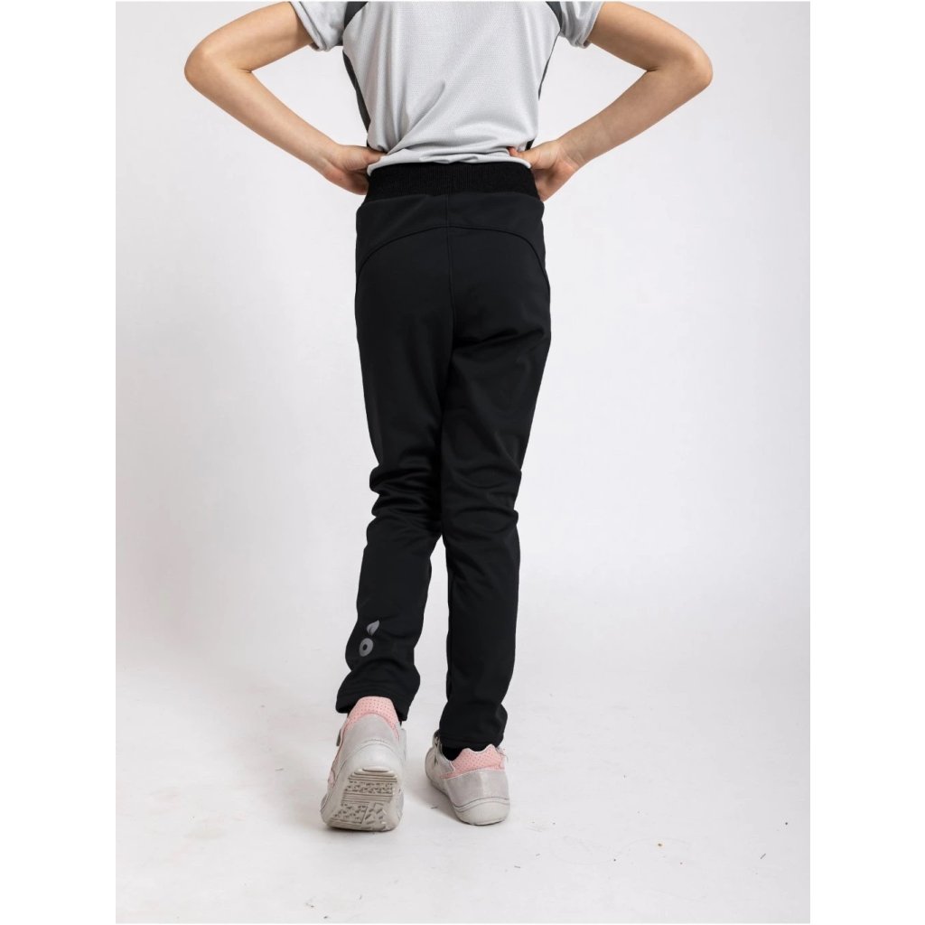Unuo Kinder-Softshellhose mit Fleece Sporty Schwarz
