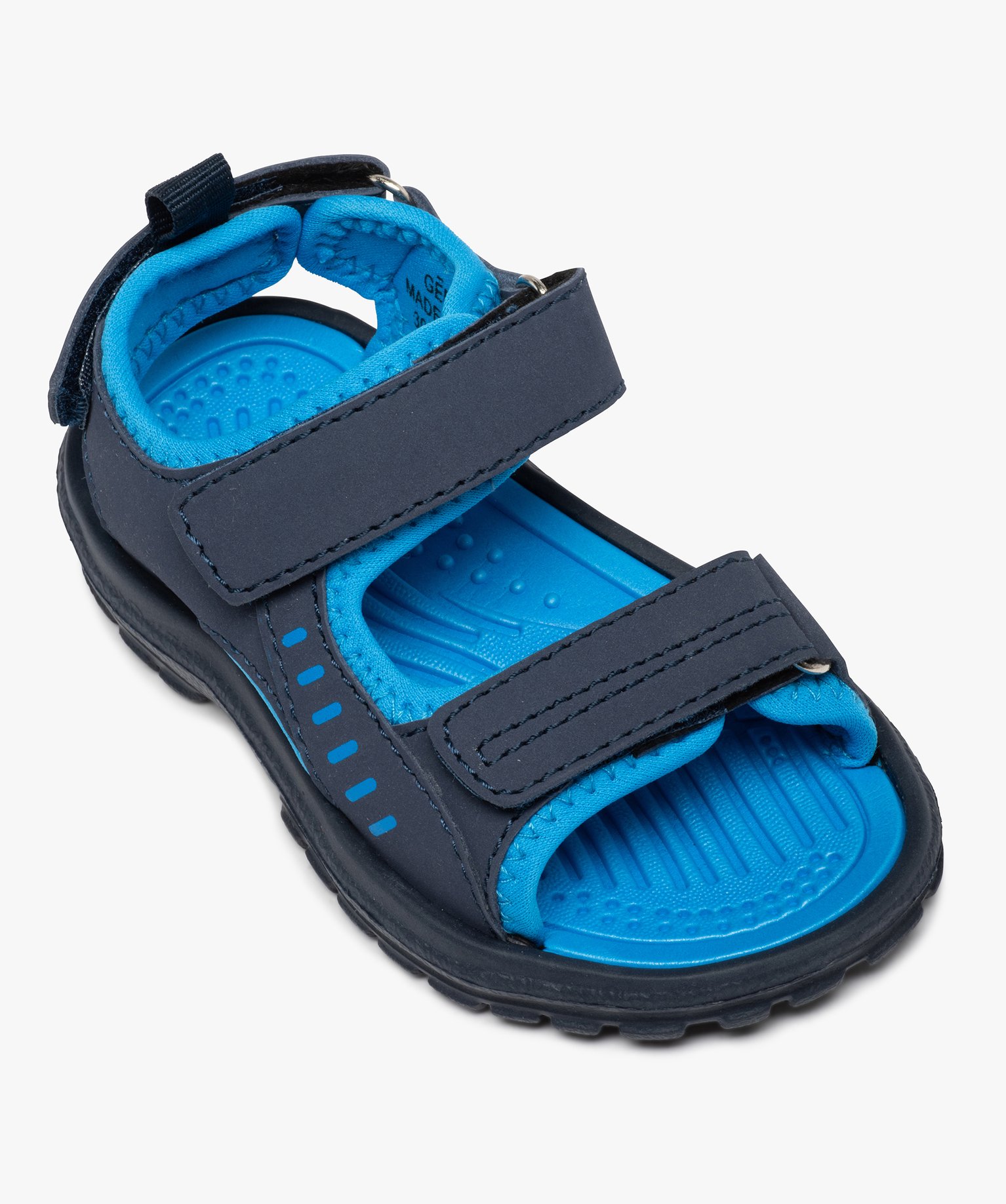 Sandales sport Garçon bicolores à scratch marine | GEMO
