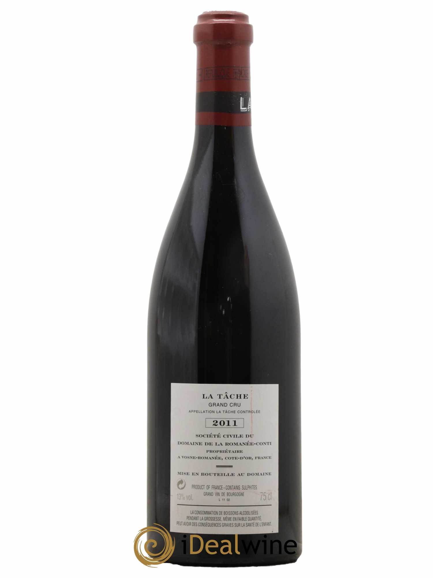 La Tâche Grand Cru Domaine de la Romanée-Conti  2011 - Lot de 1 Bouteille