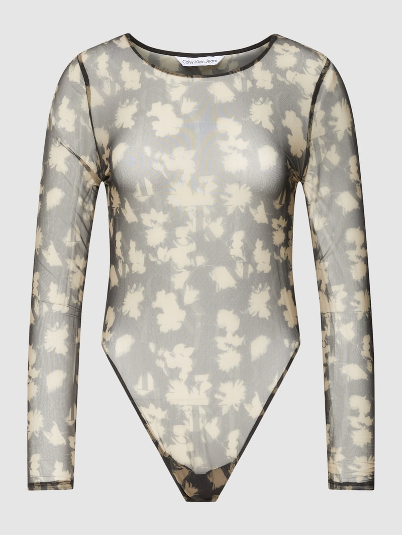 Body mit Allover-Muster Modell 'ALL OVER PRINT MESH BODY' in black