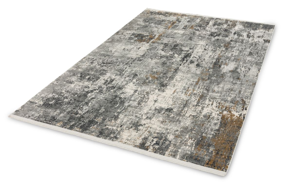 Webteppich Positano Anthrazit-Creme 160 x 230 cm