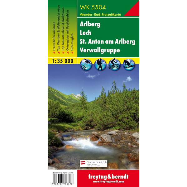 Arlberg - Lech - St. Anton am Arlberg - Verwallgruppe 1 : 35 000 - Wanderkarte