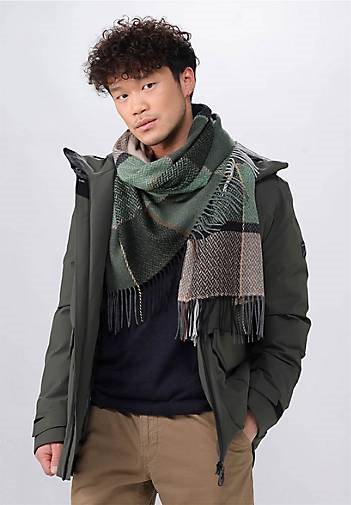 FRAAS Sustainability Edition - Schal mit gemustertem XL-Karo - Made in Germany
