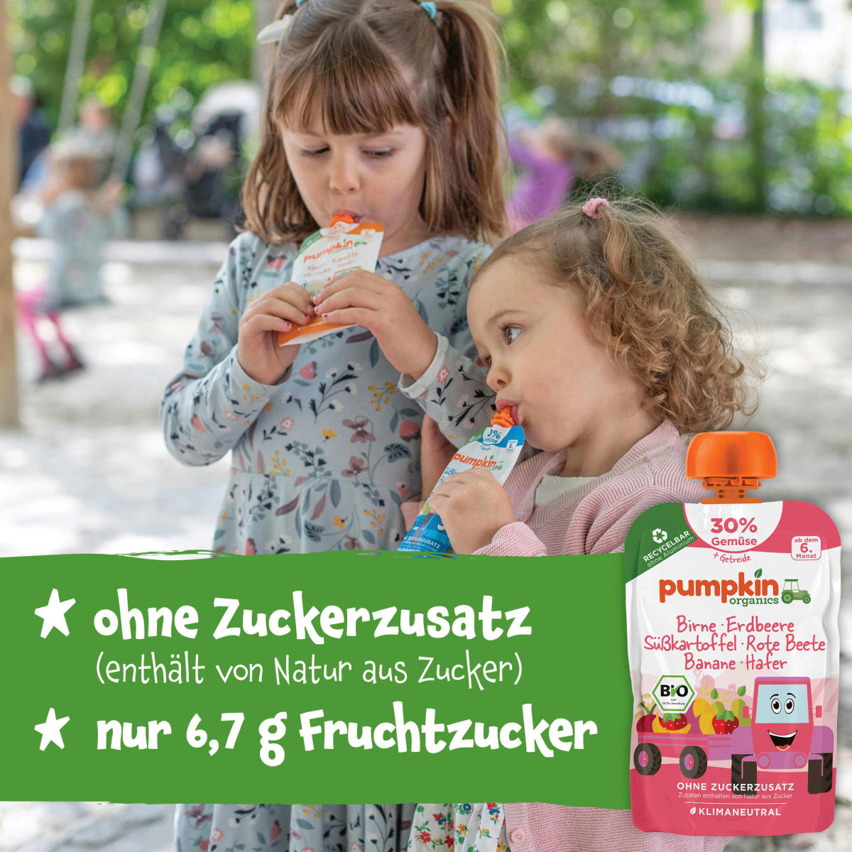 Quetschie Birne, Erdbeere, Süßkartoffel, Rote Beete, Banane & Hafer, ab 6 Monaten, 100 g