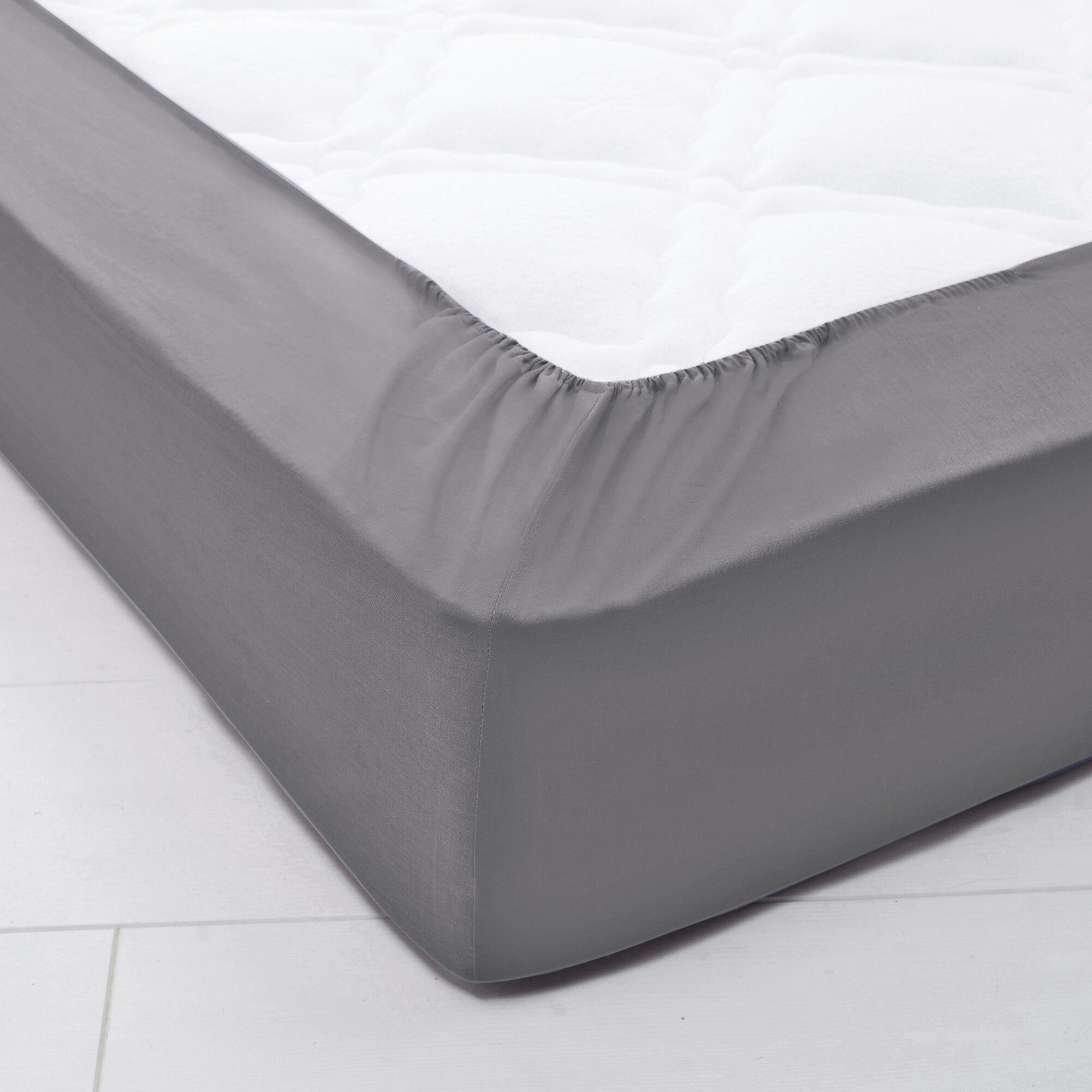 Drap-housse uni coton bonnet 32 cm