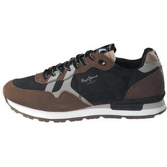 Pepe Jeans Britt Man Print Sneaker in schwarz
