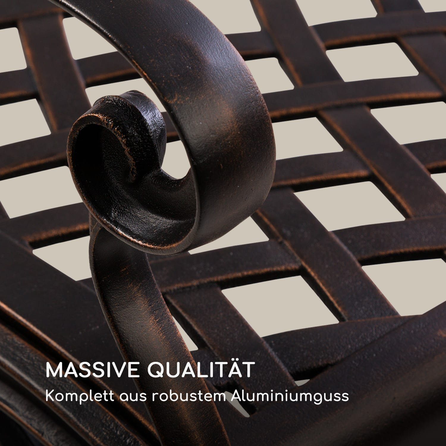 blumfeldt Gartenbank Pozzilli AN, Aluminiumguss witterungsbeständig