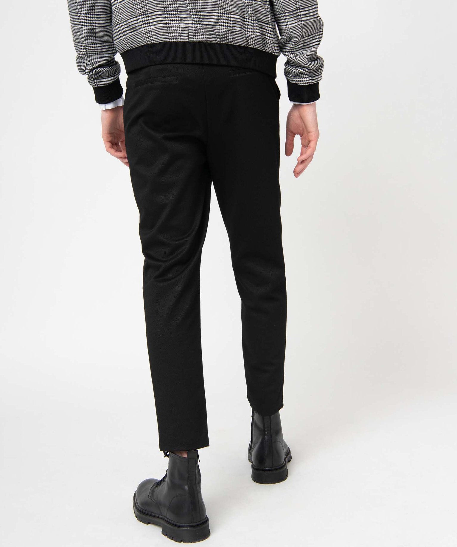 Pantalon homme en maille piquée noir | GEMO