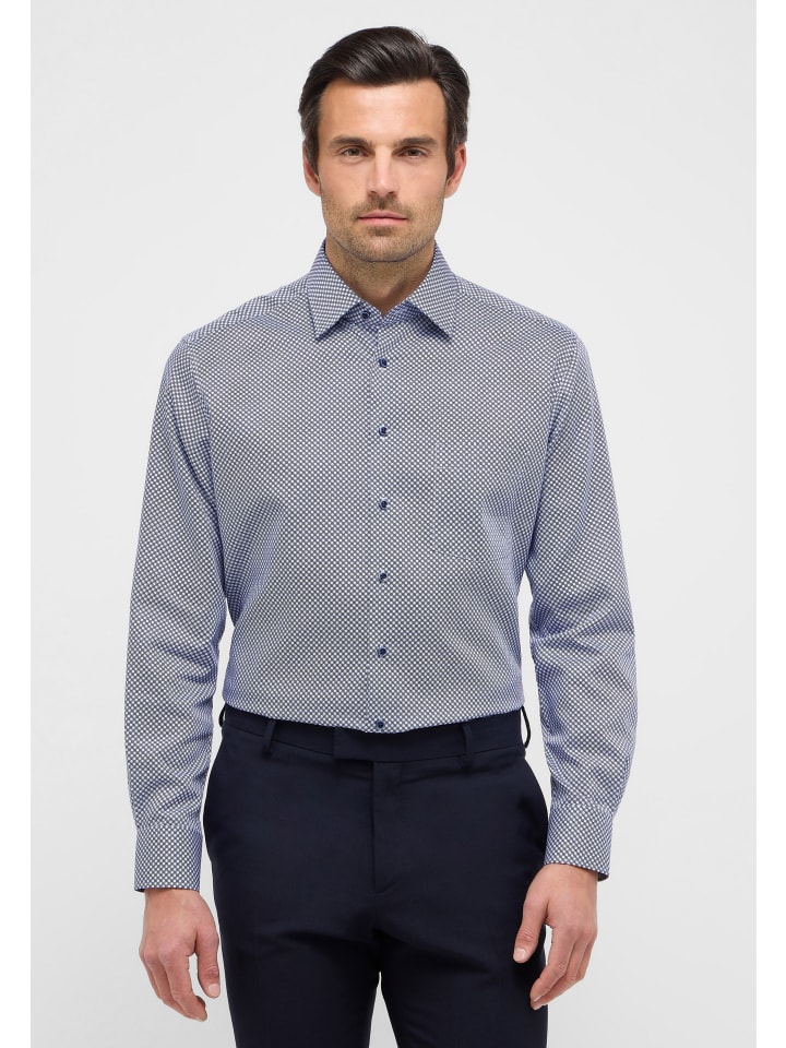 Eterna Hemd MODERN FIT in blau günstig kaufen
