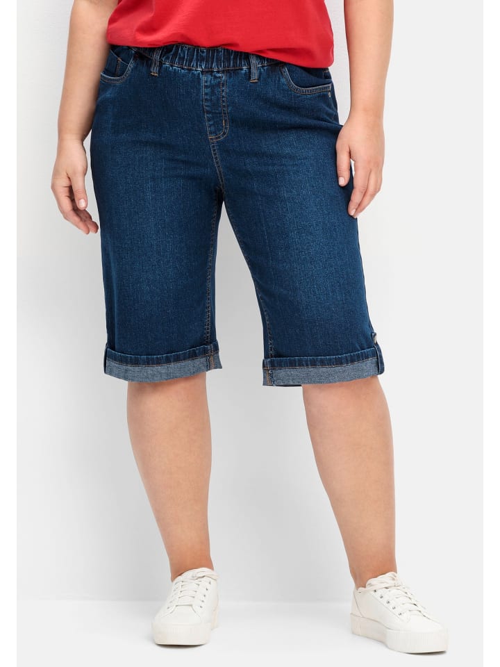 sheego Jeans-Bermudas in blue Denim günstig kaufen