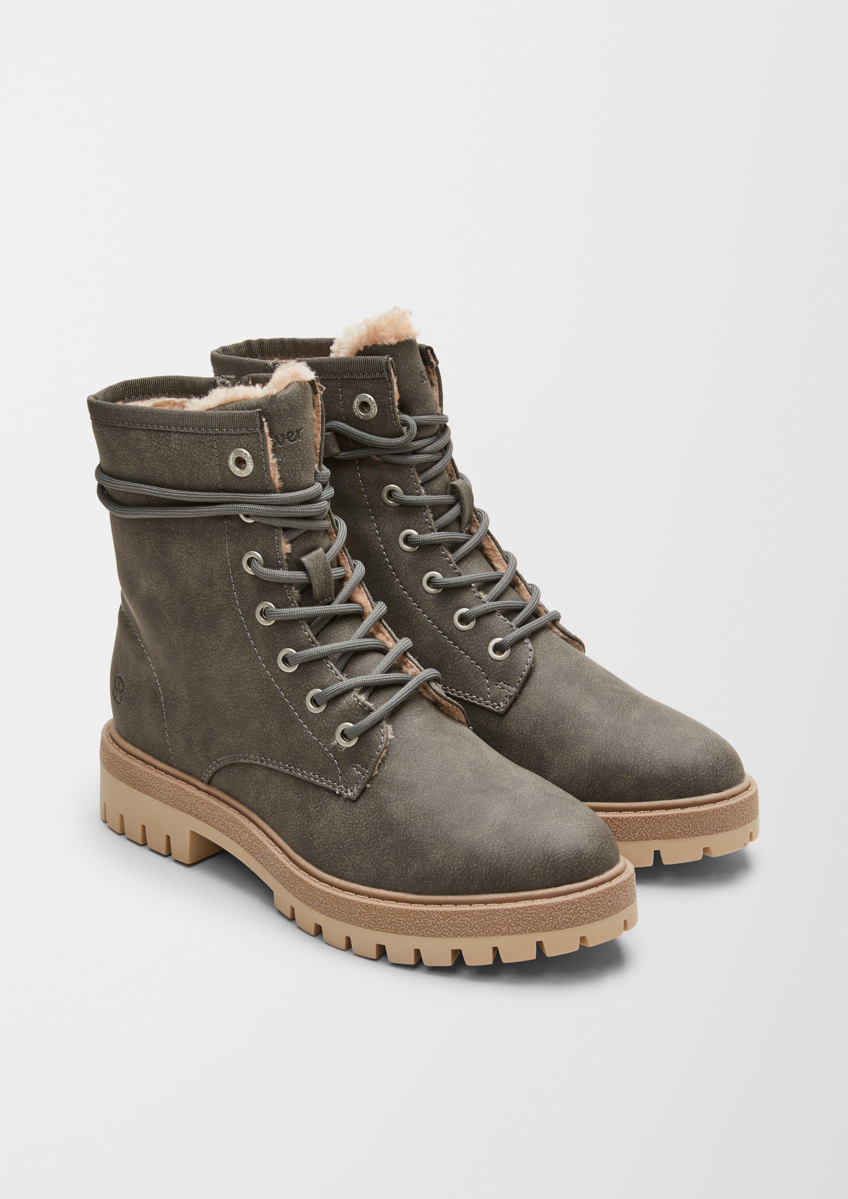 Gefütterte Boots aus Lederimitat  6006578-214