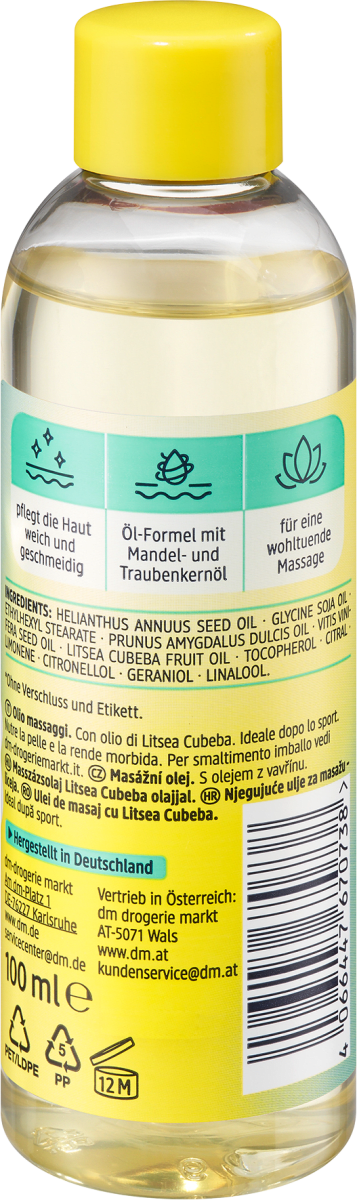 Massageöl Litsea Cubeba, 100 ml