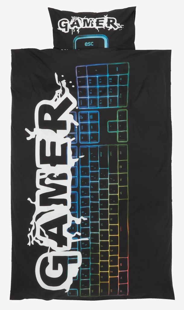 GAMING plus GAMING sengetøy 140x200 svart