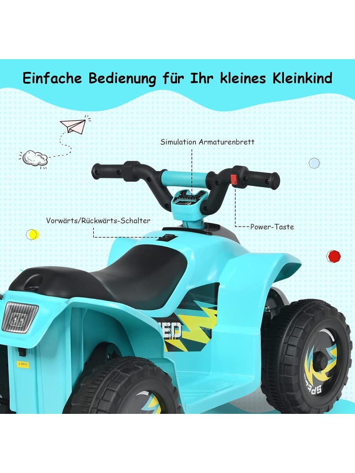 COSTWAY 6V Elektro Quad ab 3 Jahren in Blau günstig kaufen 40 cm