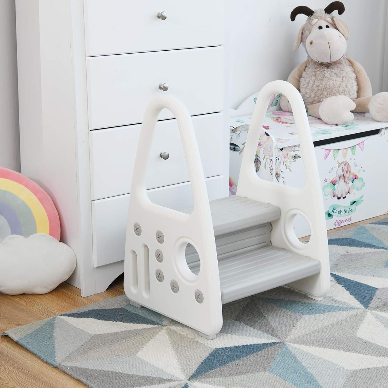 Costway Kinder Tritthocker, 2 stufiger Trittschemel