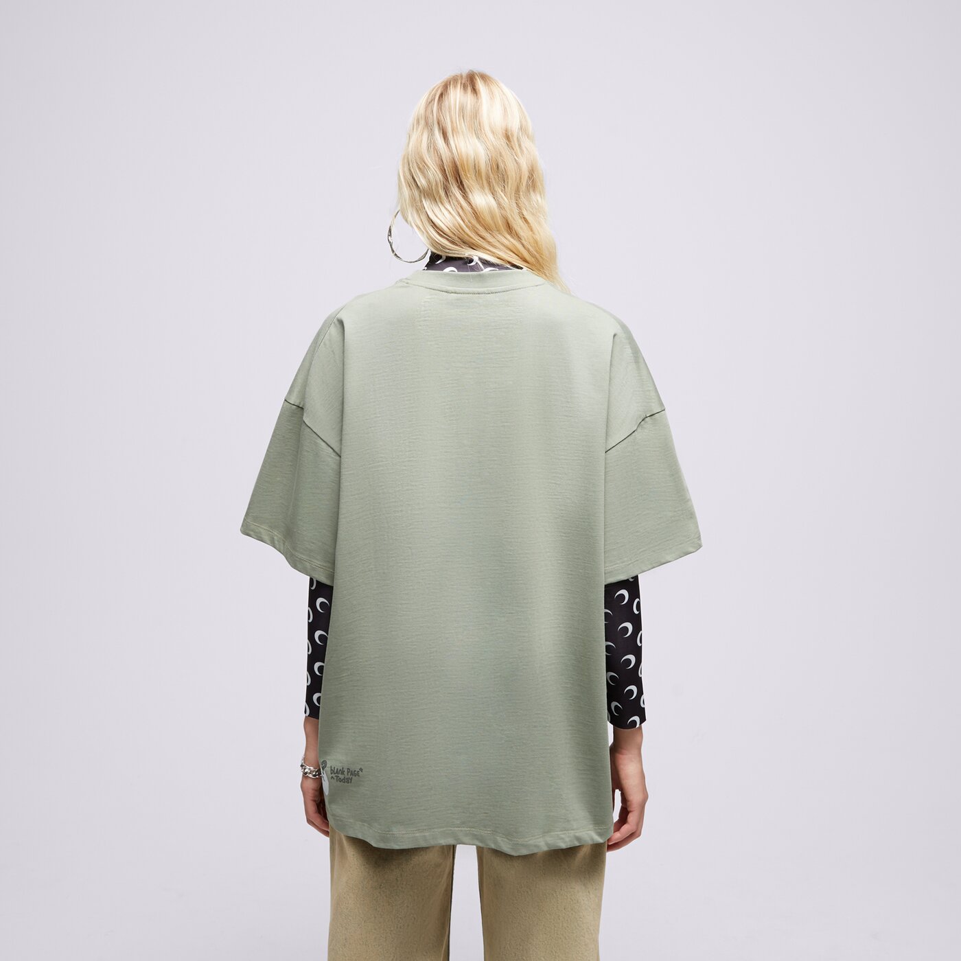 S.NOW JOB SIZEER T SHIRT “BLANK PAGE”-OLIVE Grün