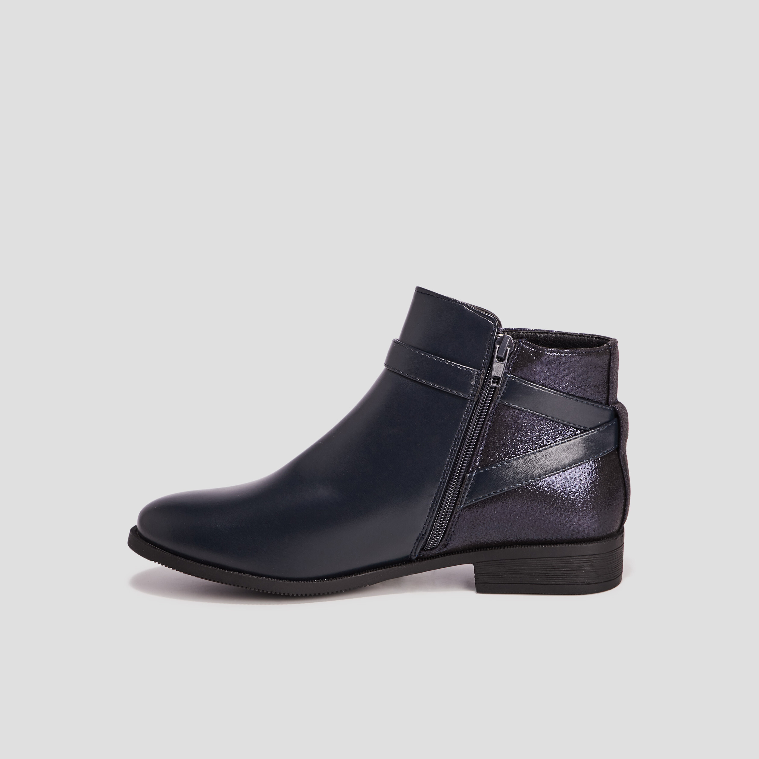 Bottines avec brides bleu femme | La Halle