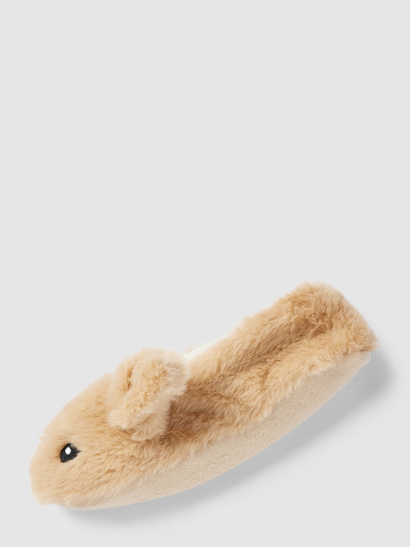 Füßlinge aus Kunstfell in beige