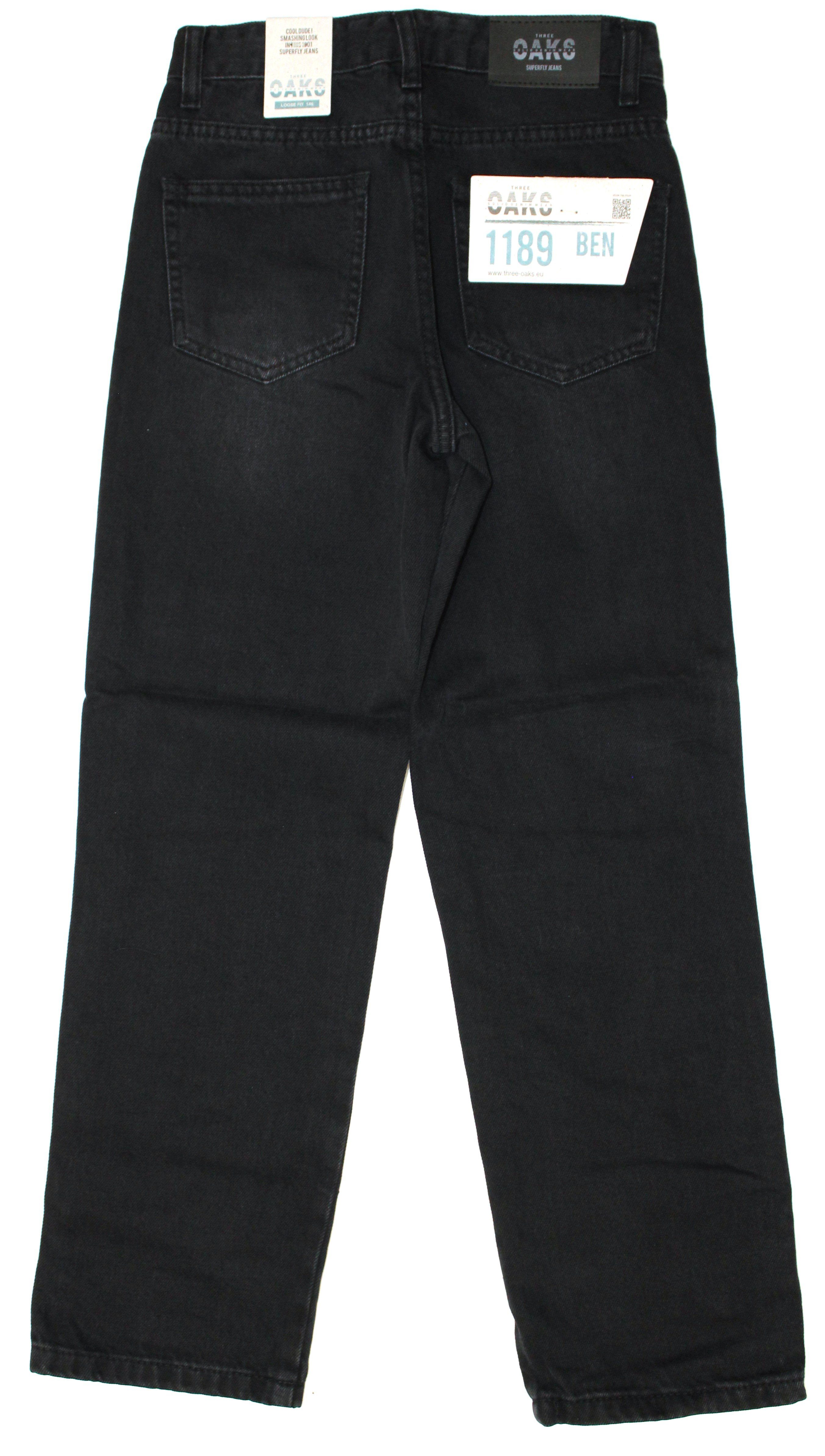 THREE OAKS Bequeme Jeans BAGGY-FIT-JEANS (1-tlg)