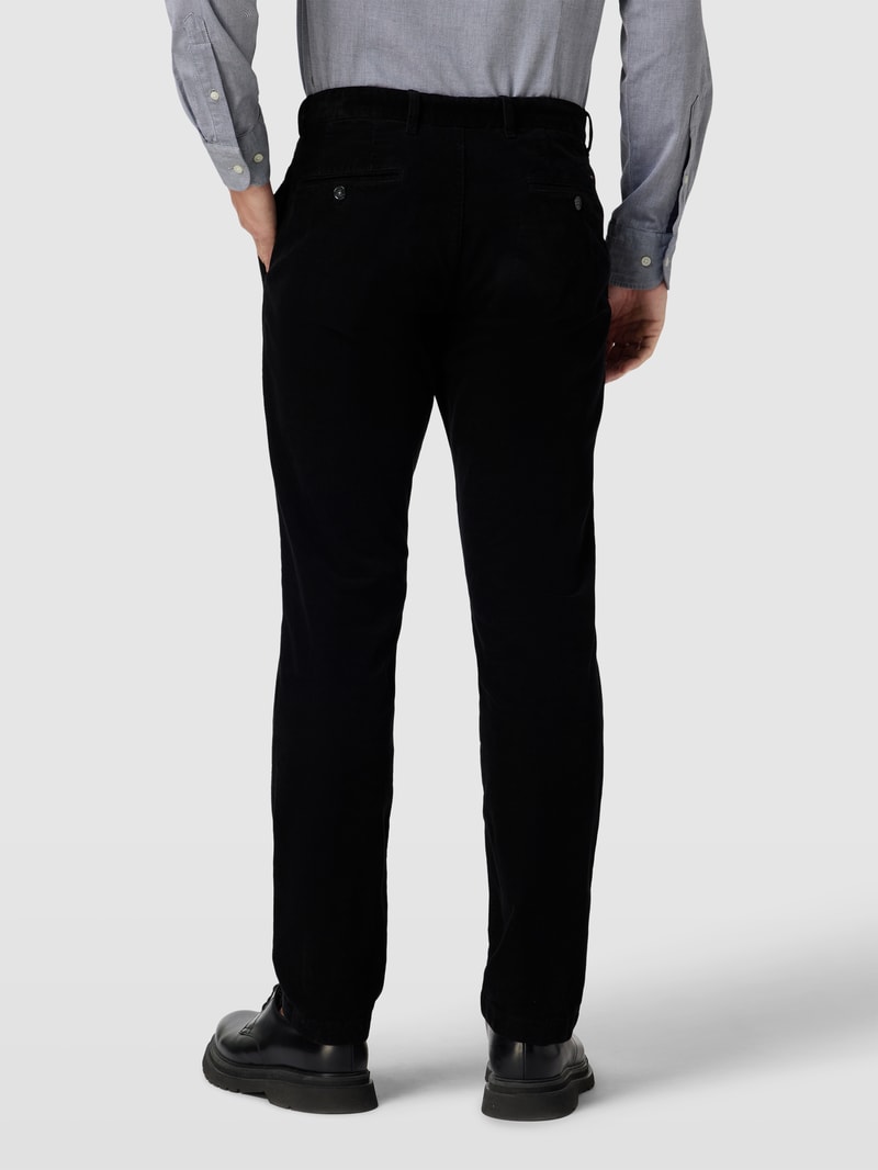 Cordhose mit Logo-Stitching Modell 'DENTON' in schwarz