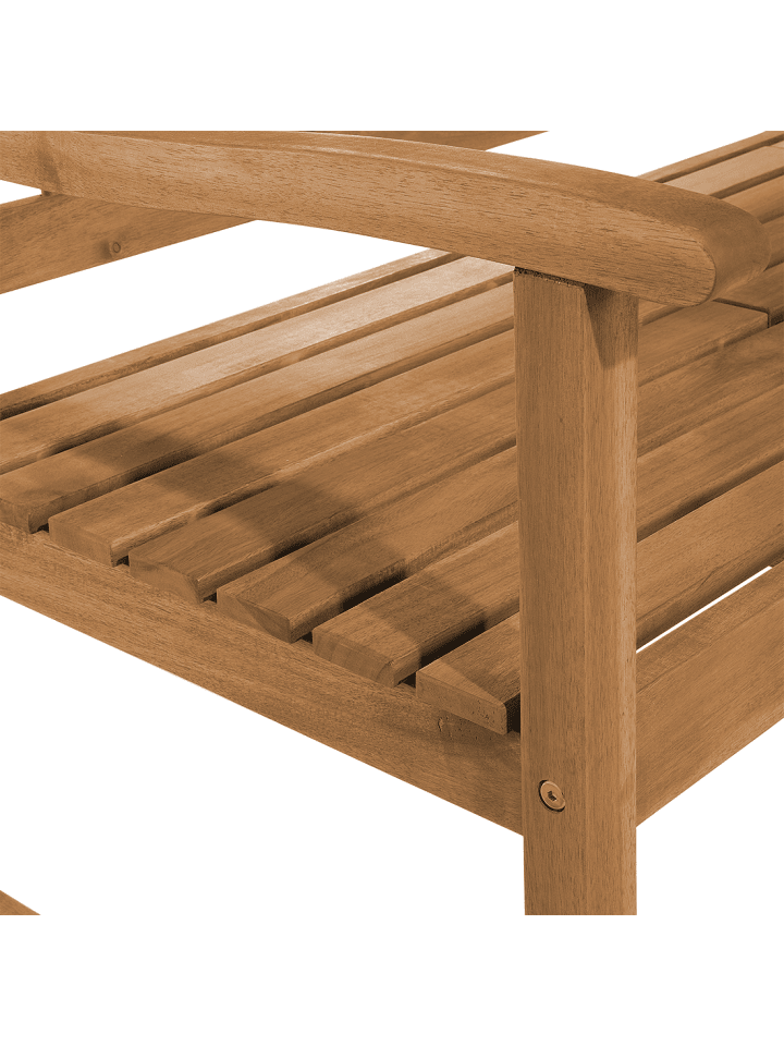 Beliani Gartenbank HILO in Heller Holzfarbton - (W) 150 x (H) 102 x (L) 54 cm günstig kaufen onesize