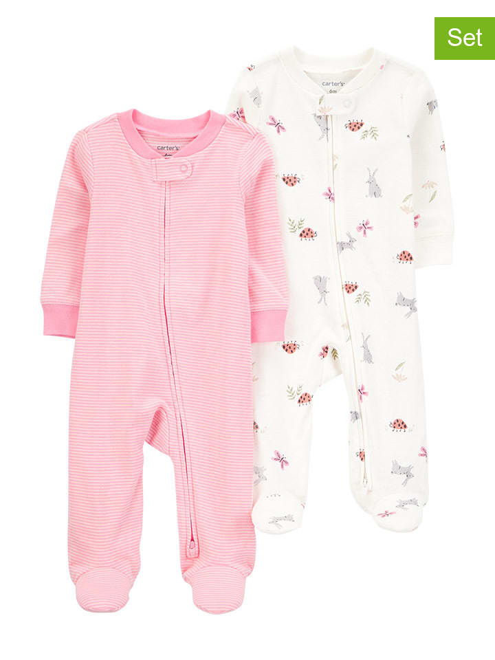 carter's 2er-Set: Strampler in Rosa/ Weiß günstig kaufen