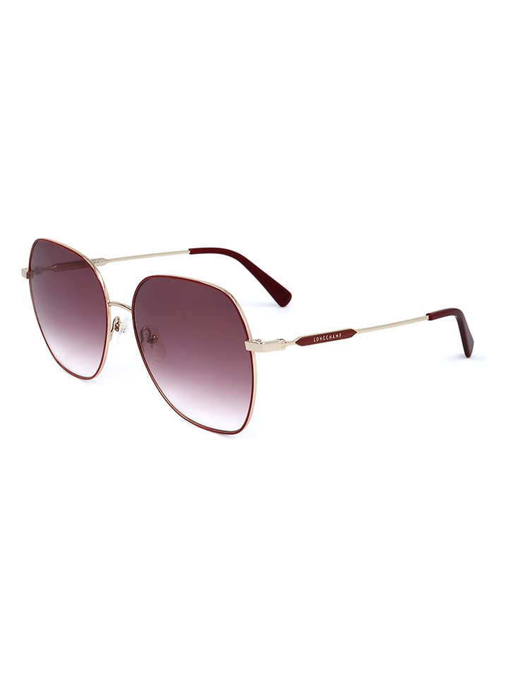 Longchamp Damen-Sonnenbrille in Gold/ Bordeaux-Lila günstig kaufen 60