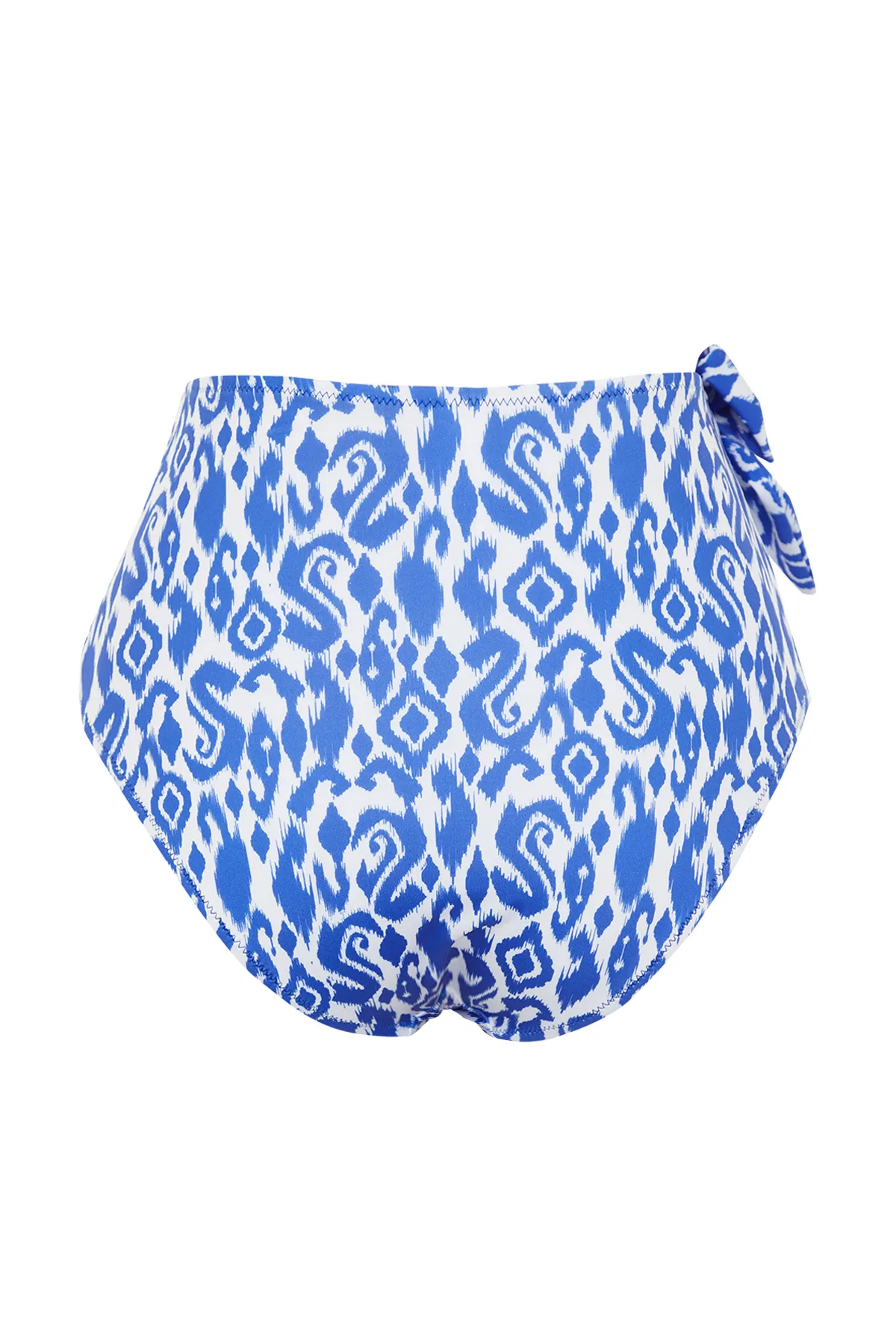 Trendyol Collection  Ethnisch gemusterte Hipster-Bikinihose mit Gürtel und hohem Bund TBESS24BA00133