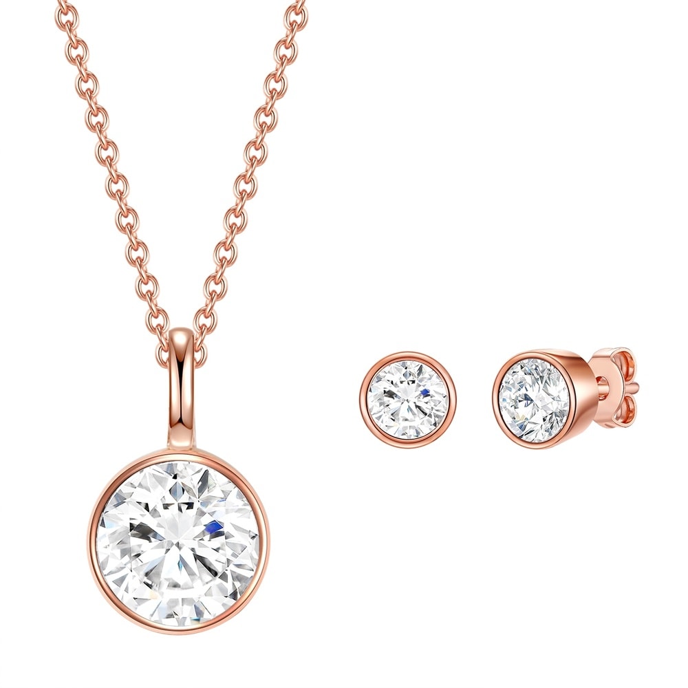 Rafaela Donata Ensemble de cristaux Swarovski Argent sterling Orné de cristaux Swarovski en Or r Boucles d'oreilles