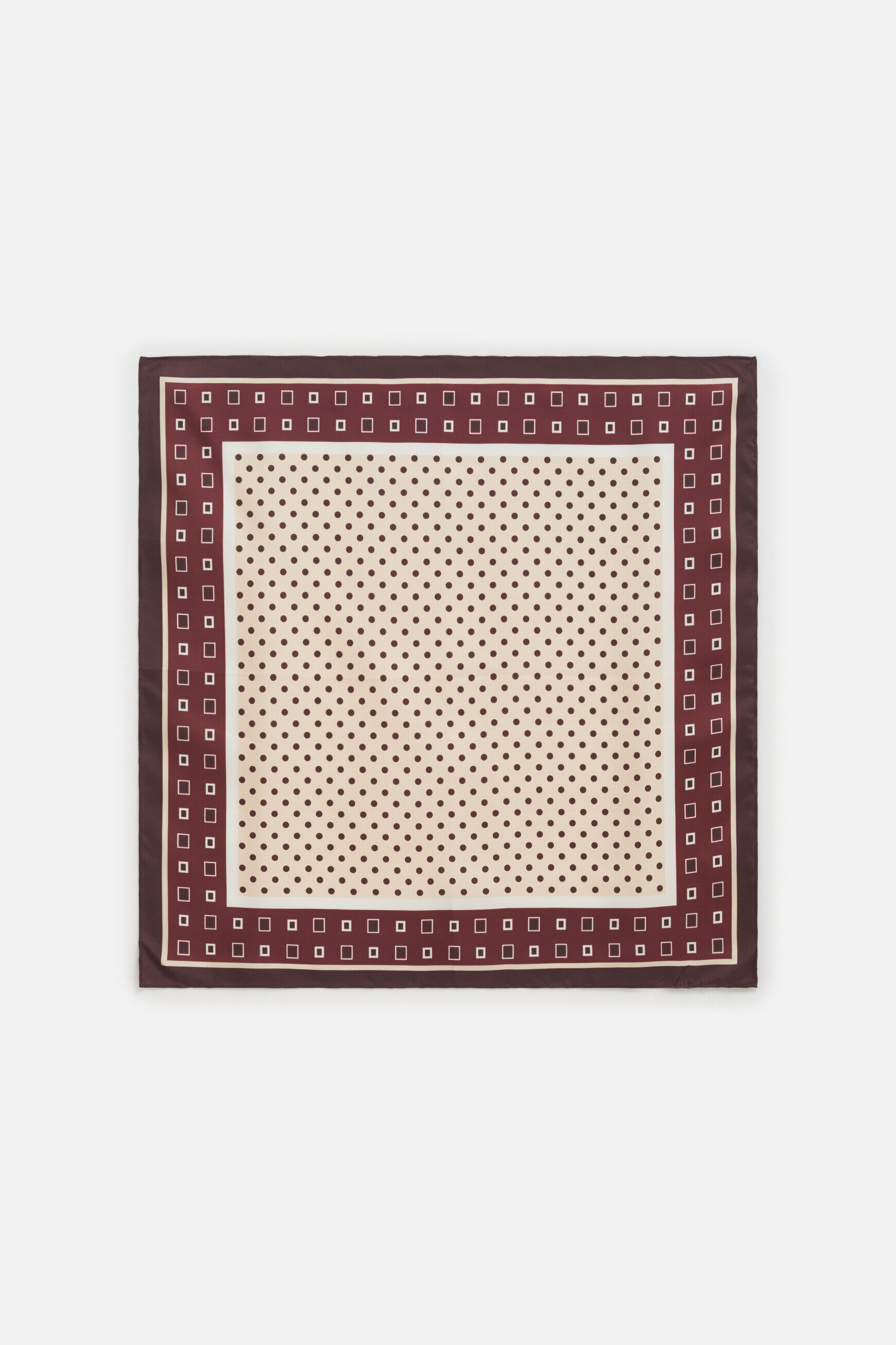 Foulard dotty bordeaux femme
