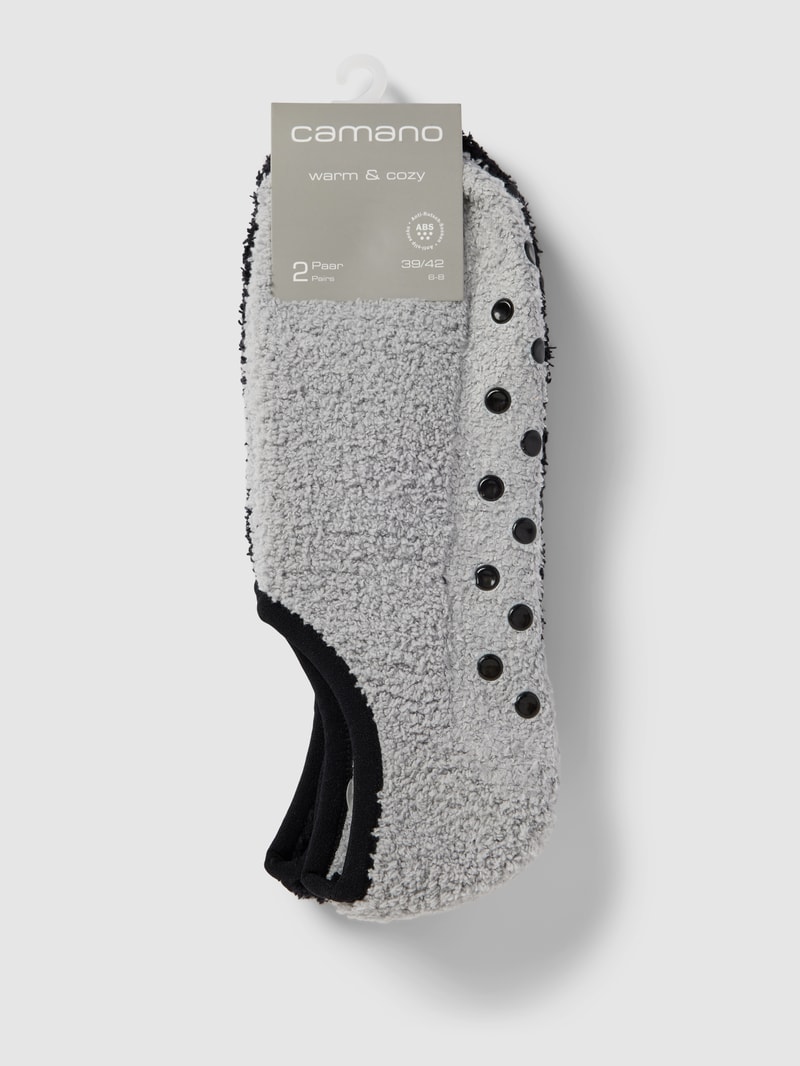 Sneakersocken mit Strukturmuster im 2er-Pack in schwarz