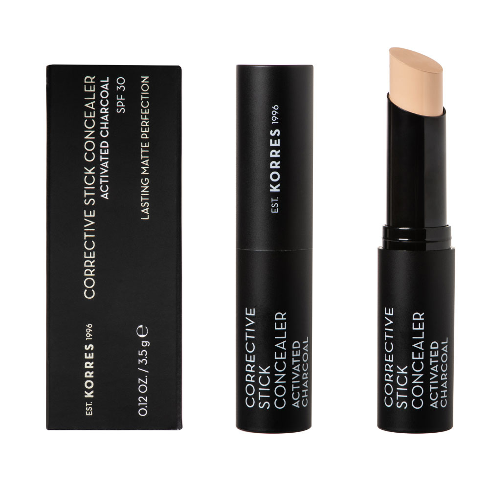 korres Stick concealer correcteur, Charbon Actif Spf30, Teinte 1 CONCEALER