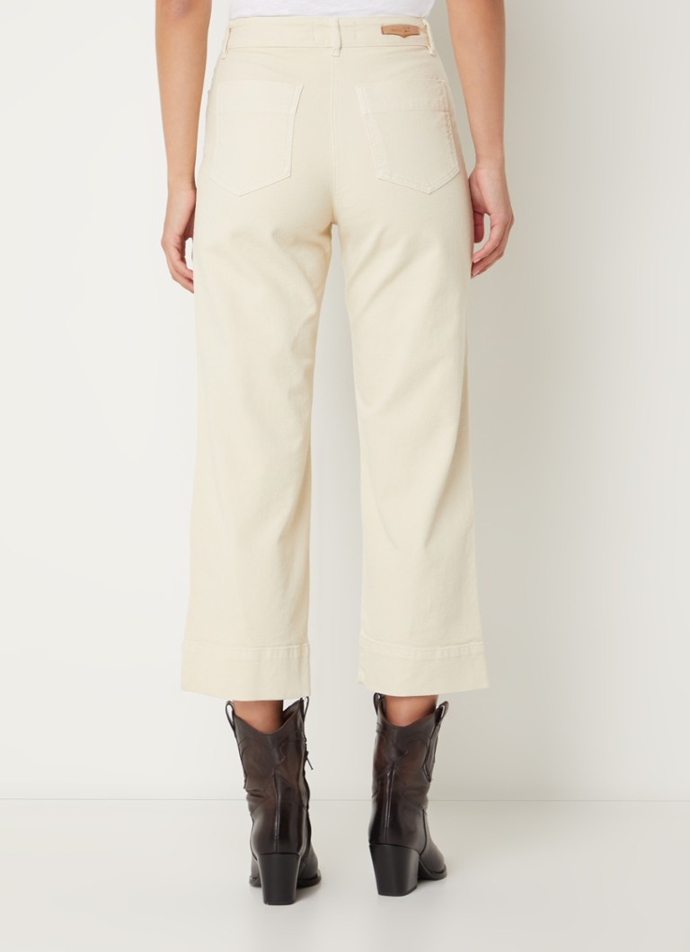 Pantaloni scurți din denim Seakey Session cu talie înaltă, croială clasică, detalii închise la culoare cu efect de distress.