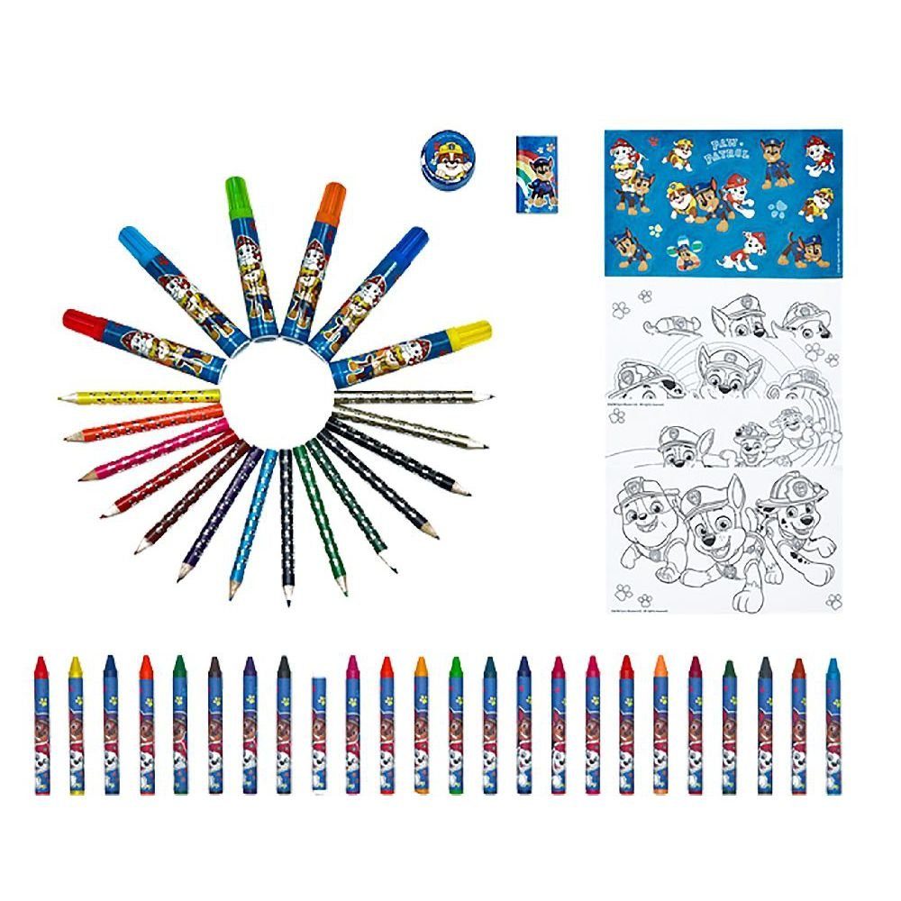 PAW PATROL Kreativset Malkoffer 51-teilig Paw Patrol Kreativ-Set Malen & Gestalten