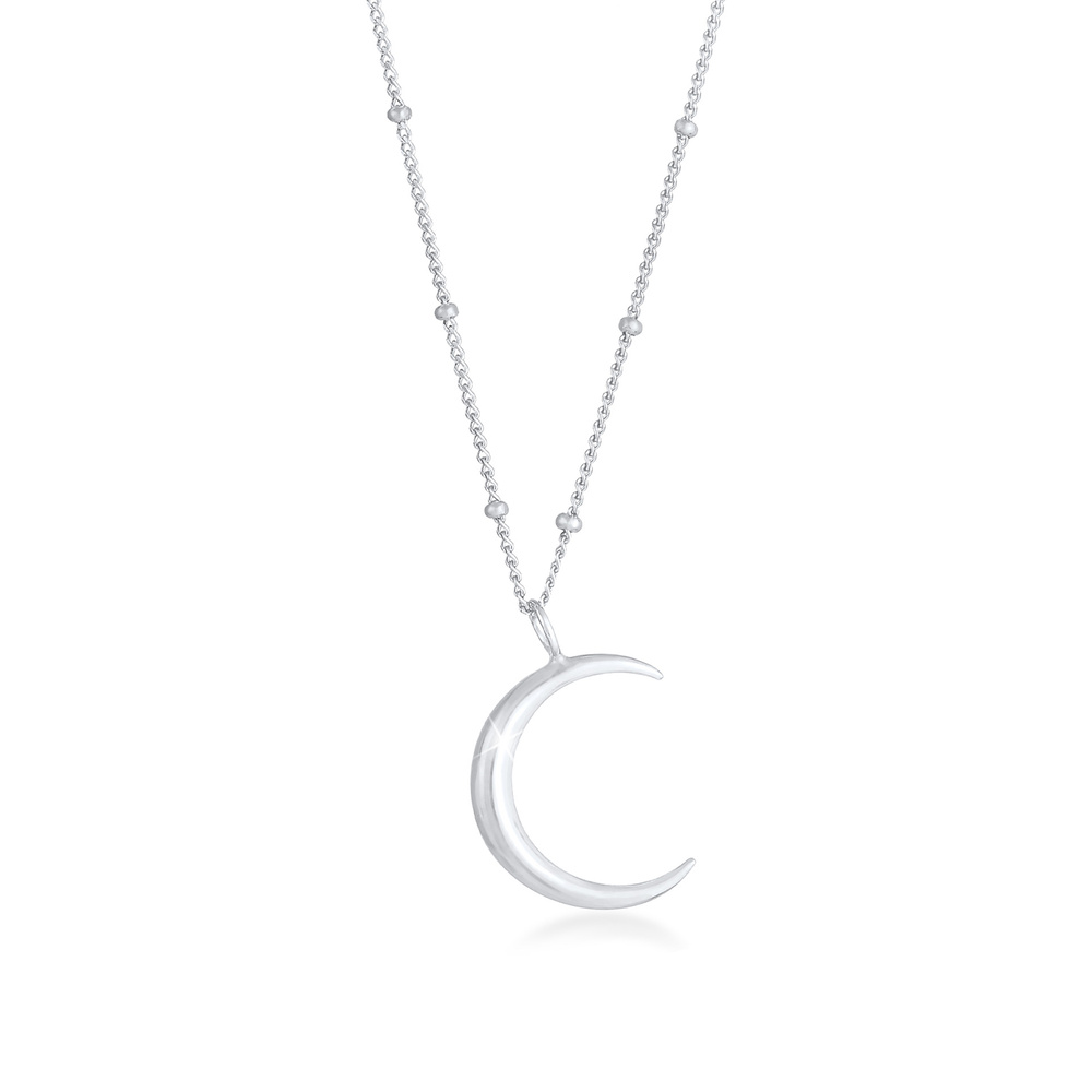 Elli Elli Collier Chaîne boule astro faucille demi-lune pour dames en 925/1000 argent  Bijoux