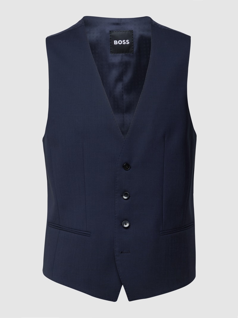 Weste mit Paspeltaschen Modell 'Huge Vest' in blau