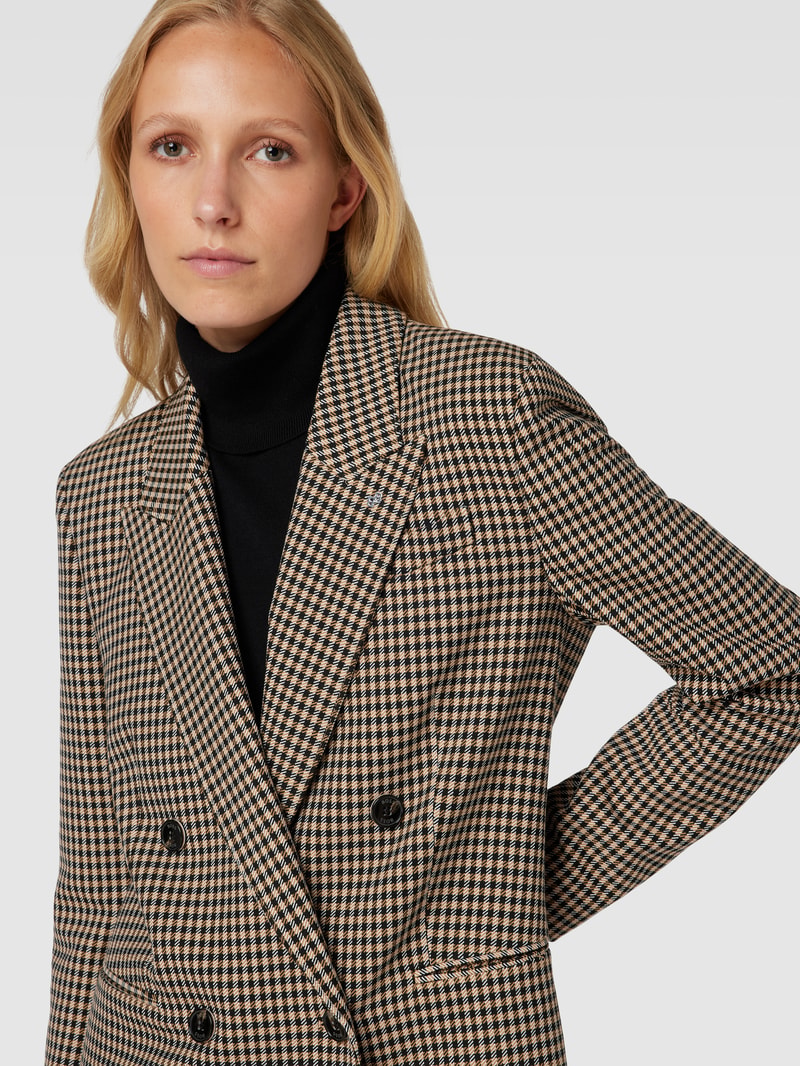 Blazer mit Karomuster Modell 'Jekira' in beige