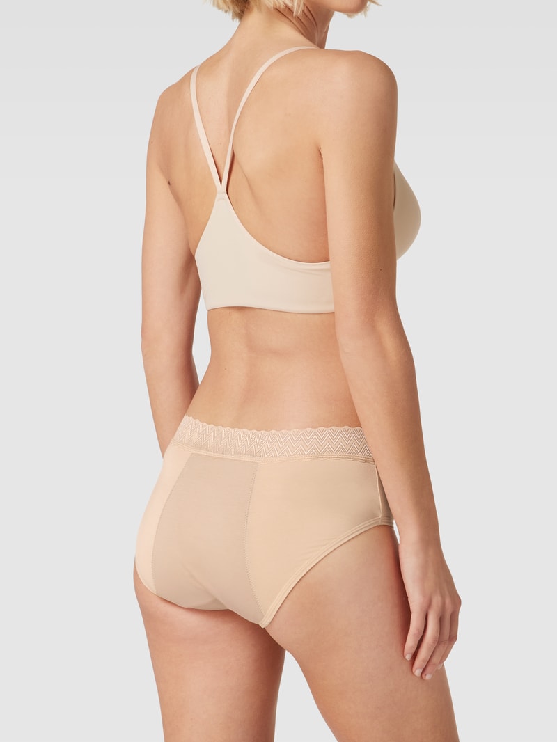Perioden-Slip mit Zier-Bund in beige