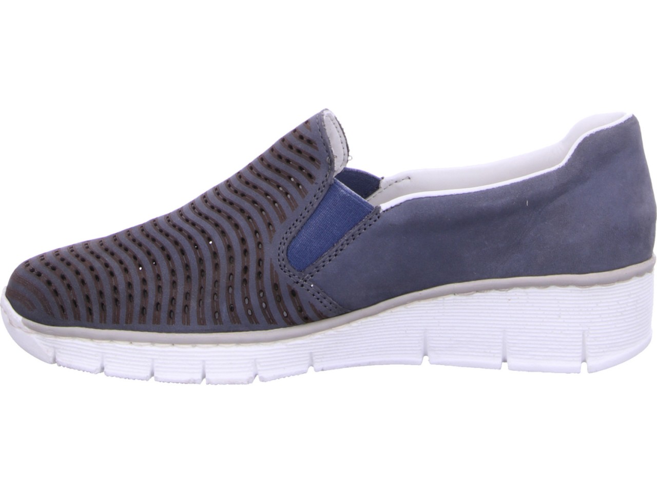RIEKER Sportliche Slipper blau