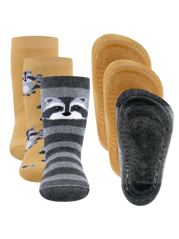 ewers Stoppersocken 3er Pack Waschbären in bunt günstig kaufen