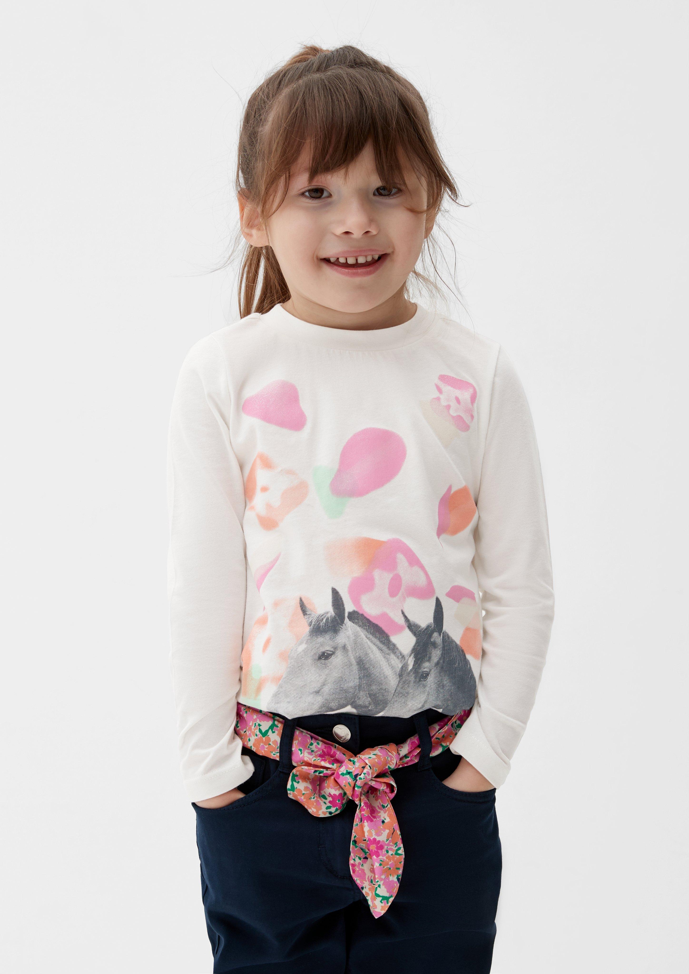 Longsleeve mit Pferdemotiv  2127423-0210