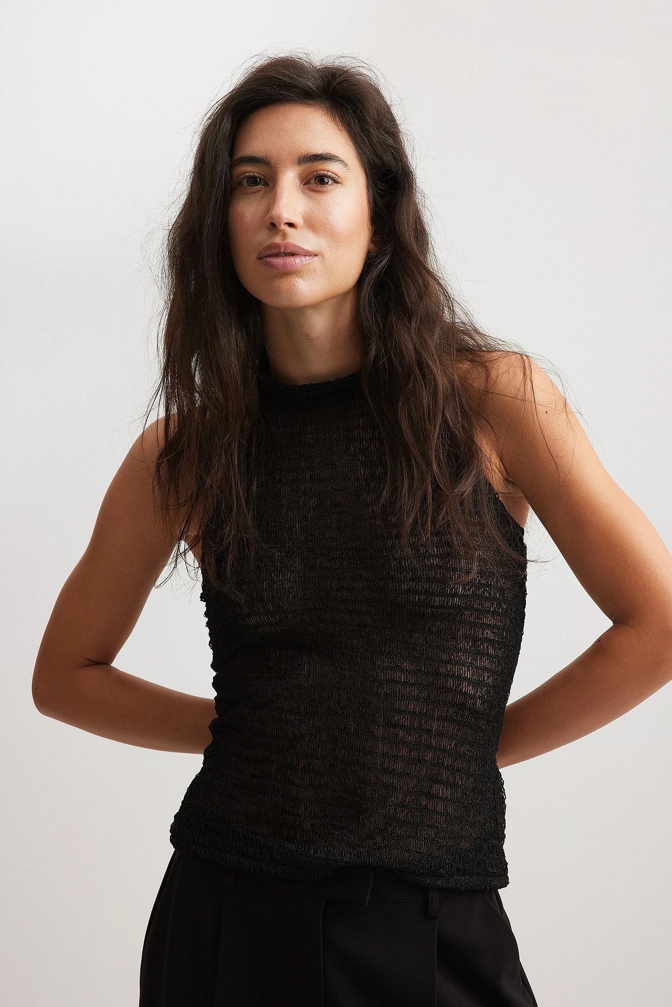 Neckholder-Oberteil im Distressed-Look
