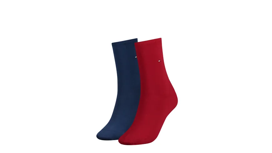 TOMMY HILFIGER Damen Socken Casual 2er Pack tommy red