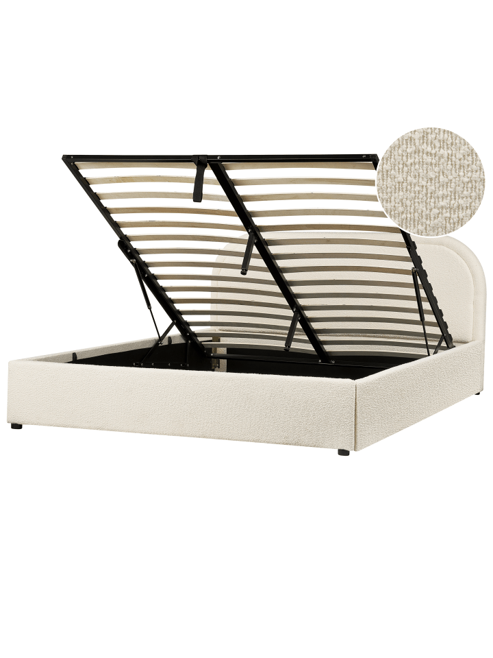 Beliani Doppelbett QUILLIEN in Beige - (W) 171 x (H) 91 x (L) 217 cm günstig kaufen onesize