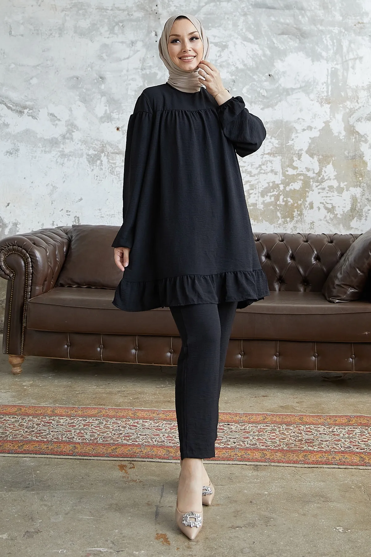 InStyle  Lively Rock-Rüschen-Doppelset – Schwarz