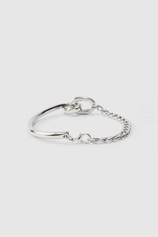 Silbernes Armband mit Metall-Detail