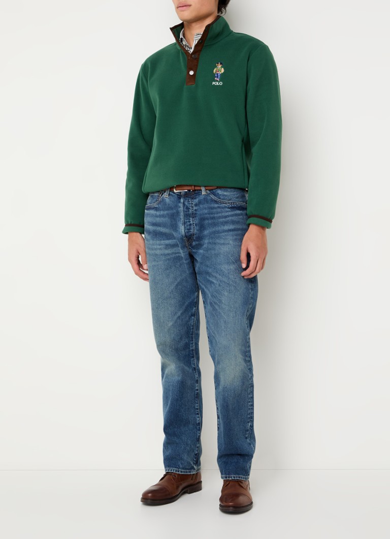 Φλις πουλόβερ Ralph Lauren με κέντημα λογότυπου και τσέπες με φερμουάρ