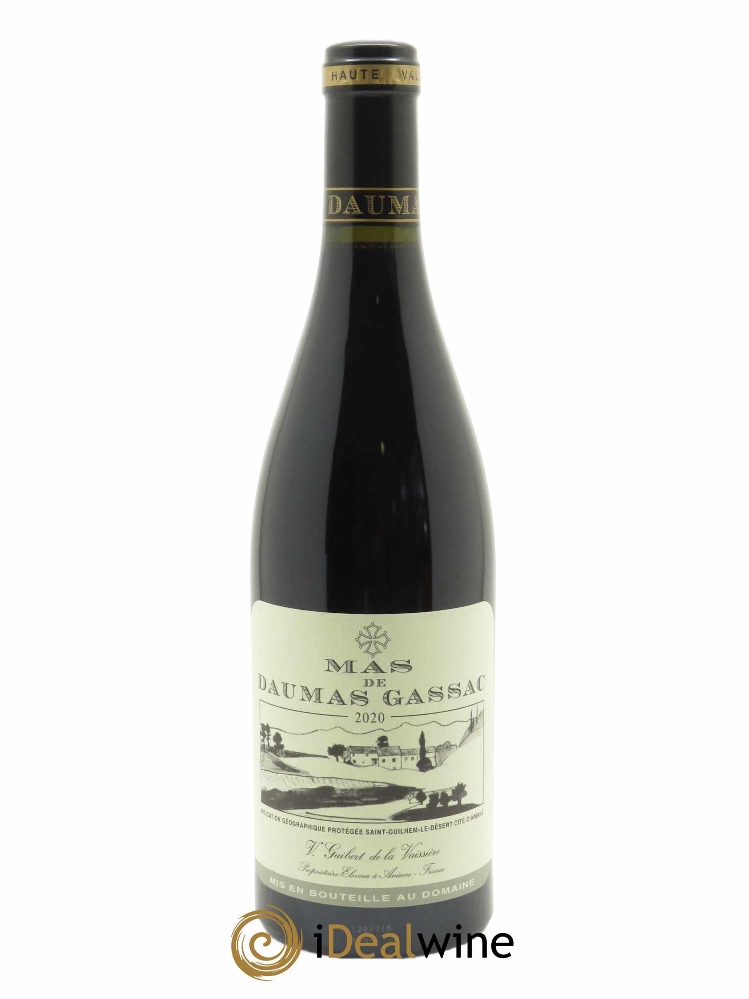 IGP St Guilhem-le-Désert - Cité d'Aniane Mas Daumas Gassac Famille Guibert de La Vaissière  2020 - Lot de 1 Bouteille